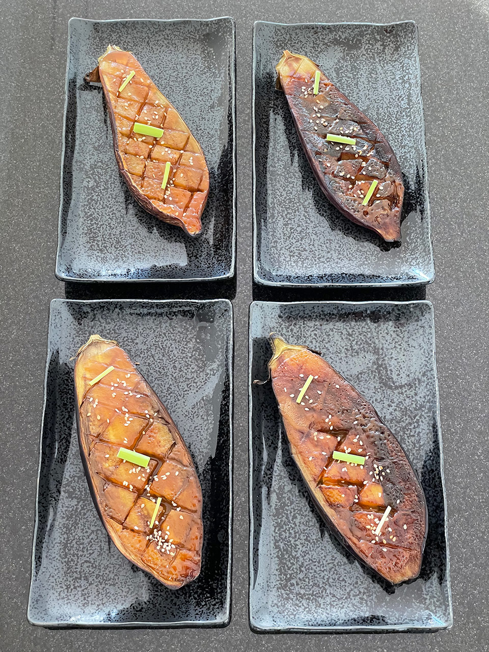 Rezept Nasu Dengaku Miso glasierte Auberginen YamaSake